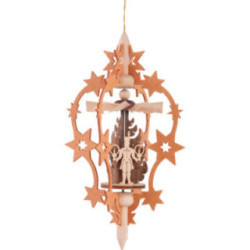 Tree Ornament - Star - Miner, Angel and Horse Rider - 15,5 cm / 6.1 inch