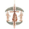 Tree Ornament - Coiled Tree - Miner, Angel and Horse Rider - 14,5 cm / 5.7 inch