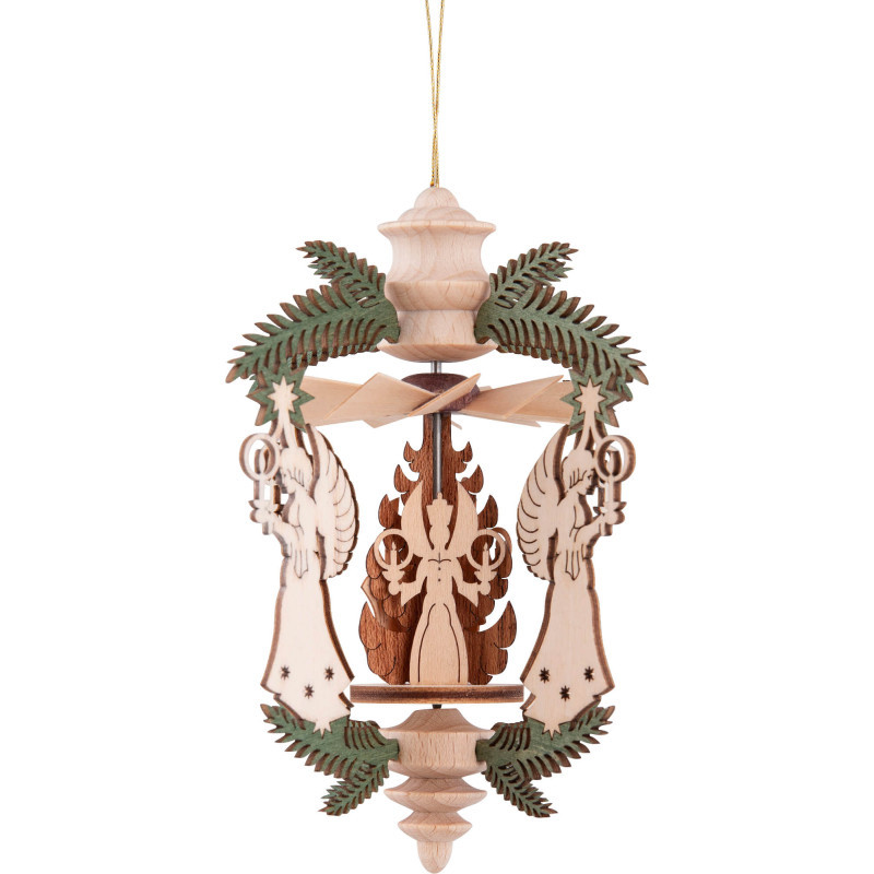 Tree Ornament - Branch - Miner, Angel and Horse Rider - 13 cm / 5.1 inch