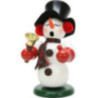 Räuchermännchen Schneemann mit Glocke - 23 cm
