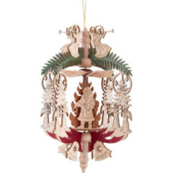 Christbaumschmuck Engel mit Tanne - Heiliger Abend - 14,5 cm