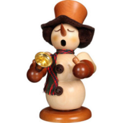 Smoker - Snowman with Bell Natural - 23 cm / 9.1 inch