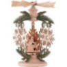 1-Tier Thermic Pyramid - Branch Snowflake - Nativity - 13 cm / 5.1 inch