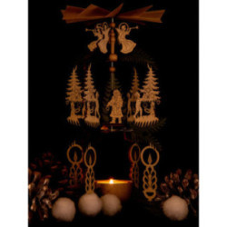 1-stöckige Pyramide Kinder Christbaum - Heiliger Abend - 26 cm