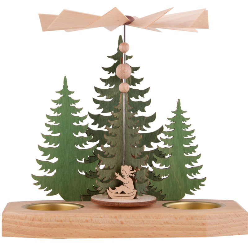 1-stöckige Pyramide Tannen - Winterkinder - 16,5 cm