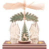 1-Tier Pyramid - Forest House with Santa and Deer - 20 cm / 7.9 inch