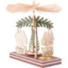 1-Tier Pyramid - Forest House with Santa and Deer - 20 cm / 7.9 inch