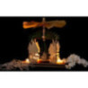 1-Tier Pyramid - Forest House with Santa and Deer - 20 cm / 7.9 inch