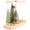 1-stöckige Pyramide Tannen - Bergmann, Engel und Räuchermann - 16,5 cm