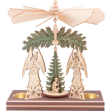 1-Tier Pyramid - Angels - Nativity - 20 cm / 7.9 inch