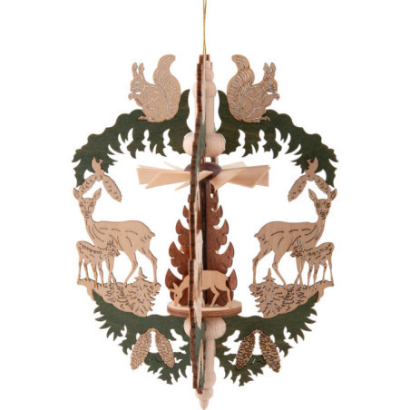 Christbaumschmuck Reh mit Kitz - 15,5 cm
