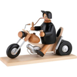 Smoker - Biker with Motorcycle - 21 cm / 8.3 inch