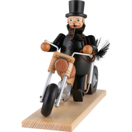 Smoker - Chimney Sweeper with Motorcycle - 21 cm / 8.3 inch