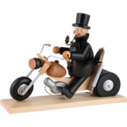 Smoker - Chimney Sweeper with Motorcycle - 21 cm / 8.3 inch