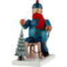 Räuchermännchen Schlittenfahrer - 21 cm