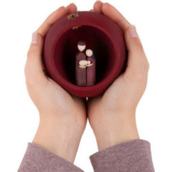 Hand Nativity - red - 9 cm / 3.5 inch