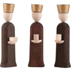 Könige 3-teilig natur - 5 cm