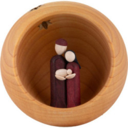 Hand Nativity - natural - red Figurines - 9 cm / 3.5 inch