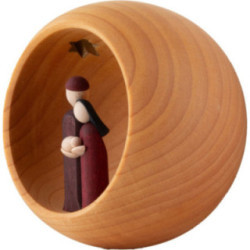 Hand Nativity - natural - red Figurines - 9 cm / 3.5 inch