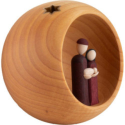 Hand Nativity - natural - red Figurines - 9 cm / 3.5 inch