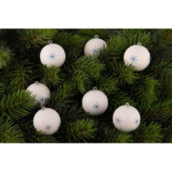 Baubles in Wood Chip Box - white - 11,5 cm / 4.5 inch