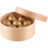 Baubles in Wood Chip Box - golden - 11,5 cm / 4.5 inch