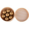 Baubles in Wood Chip Box - golden - 11,5 cm / 4.5 inch