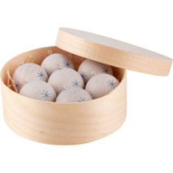 Baubles in Wood Chip Box - white - 13 cm / 5.1 inch