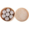 Baubles in Wood Chip Box - white - 13 cm / 5.1 inch
