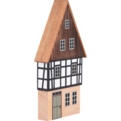 Backdrop House - Gabled House with Wood-Lined Gable - 16 cm / 6.3 inch