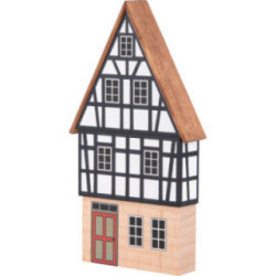 Backdrop House - Gabled House with Half-Timbered Gable - 16 cm / 6.3 inch
