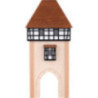 Hintergrundhaus Stadttor - 16 cm