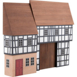 Hintergrundhaus Ackerbürgerhaus mit Toreinfahrt und Nebengebäude - 16 cm