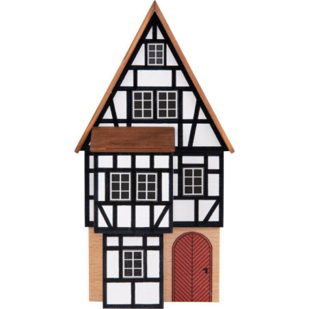 Backdrop House - Business Building with Half-Timbered Annex - 16 cm / 6.3 inch