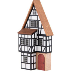 Backdrop House - Business Building with Half-Timbered Annex - 16 cm / 6.3 inch