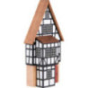 Backdrop House - Business Building with Half-Timbered Annex - 16 cm / 6.3 inch
