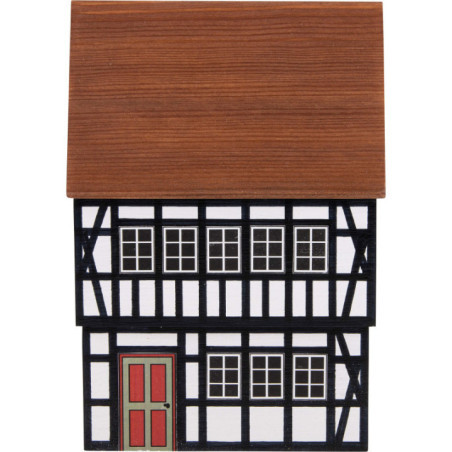 Backdrop House - Residential House with Half-Timber Construction - 16 cm / 6.3 inch