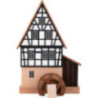 Backdrop House - Mill with Annex and Mill Wheel - 16 cm / 6.3 inch
