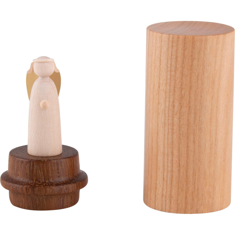 Der Engel für unterwegs - Kirschholz mit Iroko - 6 cm