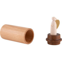 Der Engel für unterwegs - Kirschholz mit Iroko - 6 cm