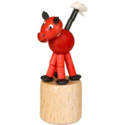 Wackeltier Pferd rot - 7,5 cm