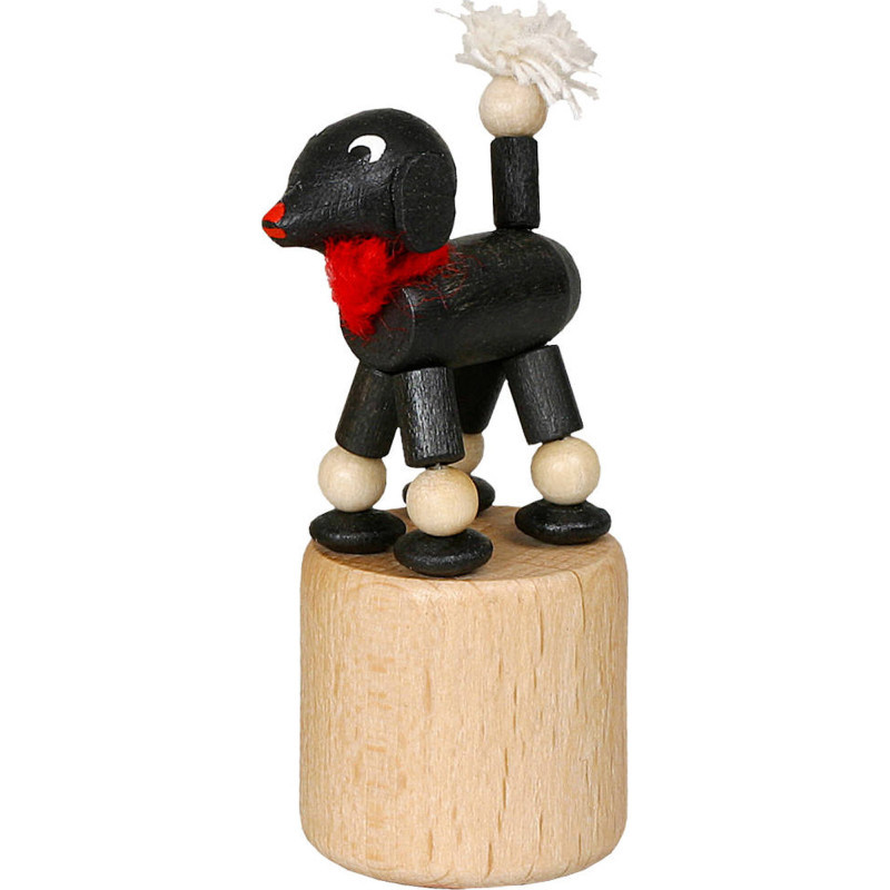 Wiggle Figure - Poodle - black - 7 cm / 2.8 inch