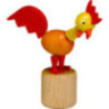 Wackeltier Hahn mit roter Schwanzfeder - 9 cm