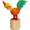 Wackeltier Hahn mit grüner Schwanzfeder - 9 cm