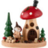 Räucherpilz mit Holzhacker-Wichtel - 15 cm