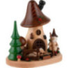 Smoker - Mushroom Hut with Shepherd Gnome - 15,5 cm / 6.1 inch