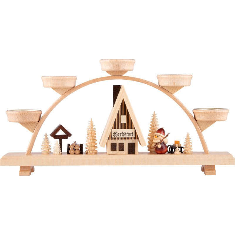 Schwibbogen Weihnachtsmann - 33x16,5 cm