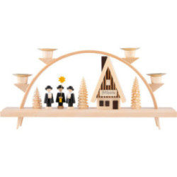 Candle Arch - Ski Lodge with Carolers - 33x15 cm / 13x5.9 inch