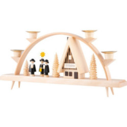 Candle Arch - Ski Lodge with Carolers - 33x15 cm / 13x5.9 inch