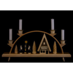 Candle Arch - Ski Lodge with Carolers - 33x15 cm / 13x5.9 inch